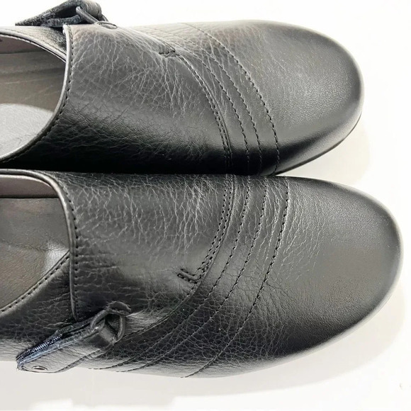 Dansko Franny Black Leather Loafer Clogs Women’s Size 41 Like New - Picture 5 of 13